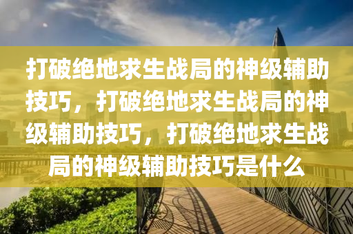 打破绝地求生战局的神级辅助技巧，打破绝地求生战局的神级辅助技巧，打破绝地求生战局的神级辅助技巧是什么