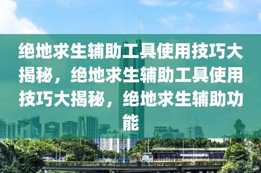 绝地求生辅助工具使用技巧大揭秘，绝地求生辅助工具使用技巧大揭秘，绝地求生辅助功能