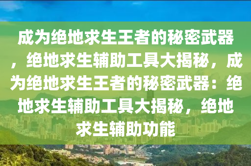 成为绝地求生王者的秘密武器，绝地求生辅助工具大揭秘，成为绝地求生王者的秘密武器：绝地求生辅助工具大揭秘，绝地求生辅助功能