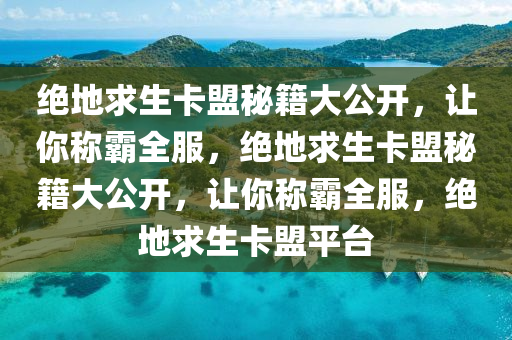 绝地求生卡盟秘籍大公开，让你称霸全服，绝地求生卡盟秘籍大公开，让你称霸全服，绝地求生卡盟平台