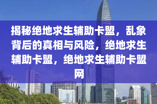 揭秘绝地求生辅助卡盟，乱象背后的真相与风险，绝地求生辅助卡盟，绝地求生辅助卡盟网