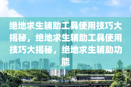 绝地求生辅助工具使用技巧大揭秘，绝地求生辅助工具使用技巧大揭秘，绝地求生辅助功能