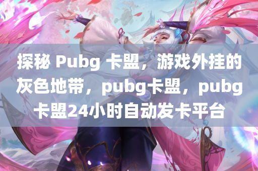 探秘 Pubg 卡盟，游戏外挂的灰色地带，pubg卡盟，pubg卡盟24小时自动发卡平台