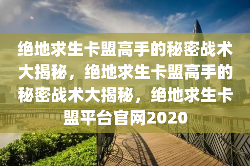 绝地求生卡盟高手的秘密战术大揭秘，绝地求生卡盟高手的秘密战术大揭秘，绝地求生卡盟平台官网2020