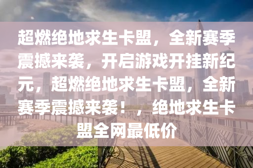 超燃绝地求生卡盟，全新赛季震撼来袭，开启游戏开挂新纪元，超燃绝地求生卡盟，全新赛季震撼来袭！，绝地求生卡盟全网最低价