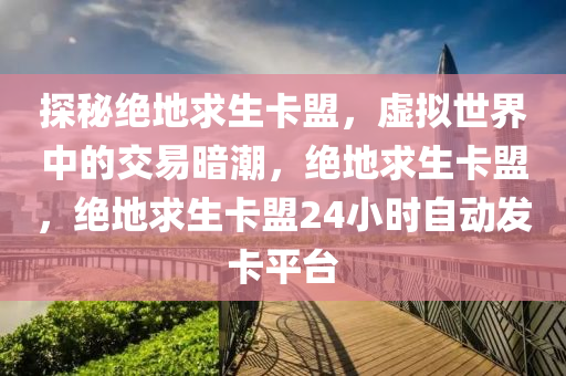 探秘绝地求生卡盟，虚拟世界中的交易暗潮，绝地求生卡盟，绝地求生卡盟24小时自动发卡平台