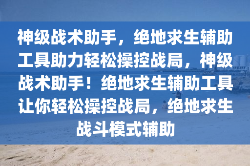 神级战术助手，绝地求生辅助工具助力轻松操控战局，神级战术助手！绝地求生辅助工具让你轻松操控战局，绝地求生战斗模式辅助