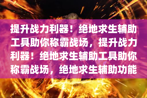 提升战力利器！绝地求生辅助工具助你称霸战场，提升战力利器！绝地求生辅助工具助你称霸战场，绝地求生辅助功能