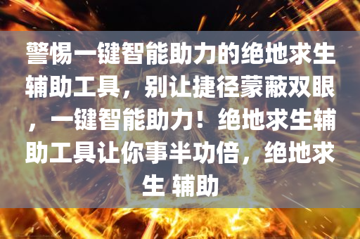 警惕一键智能助力的绝地求生辅助工具，别让捷径蒙蔽双眼，一键智能助力！绝地求生辅助工具让你事半功倍，绝地求生 辅助