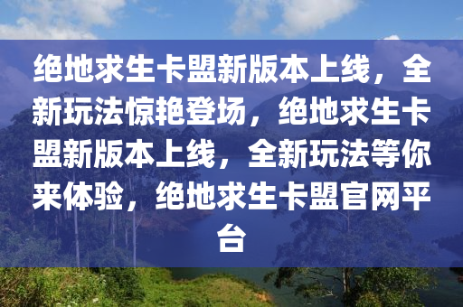 绝地求生卡盟新版本上线，全新玩法惊艳登场，绝地求生卡盟新版本上线，全新玩法等你来体验，绝地求生卡盟官网平台