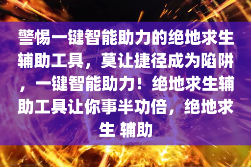 警惕一键智能助力的绝地求生辅助工具，莫让捷径成为陷阱，一键智能助力！绝地求生辅助工具让你事半功倍，绝地求生 辅助