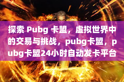 探索 Pubg 卡盟，虚拟世界中的交易与挑战，pubg卡盟，pubg卡盟24小时自动发卡平台