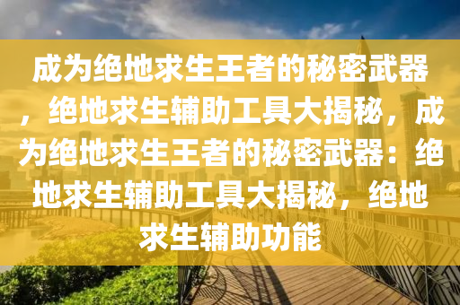 成为绝地求生王者的秘密武器，绝地求生辅助工具大揭秘，成为绝地求生王者的秘密武器：绝地求生辅助工具大揭秘，绝地求生辅助功能