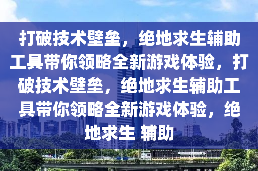 打破技术壁垒，绝地求生辅助工具带你领略全新游戏体验，打破技术壁垒，绝地求生辅助工具带你领略全新游戏体验，绝地求生 辅助