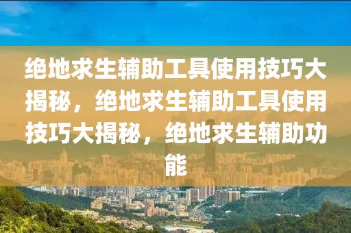 绝地求生辅助工具使用技巧大揭秘，绝地求生辅助工具使用技巧大揭秘，绝地求生辅助功能