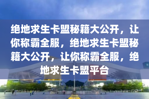 绝地求生卡盟秘籍大公开，让你称霸全服，绝地求生卡盟秘籍大公开，让你称霸全服，绝地求生卡盟平台